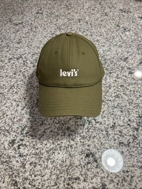 Levi's Olive Baseball Cap with White Logo